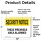 Signmission These Premises Are Alarmed OSHA Security Notice Sign, Vinyl Decal, 10in W x 7in L, 2PK OS-2PACK-SN-D-710-L-11650 - alternate 5